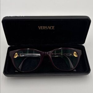 Versace MOD 3330 5386 Burgundy Medusa Eyeglass Frames 53-19-145 Made in Italy